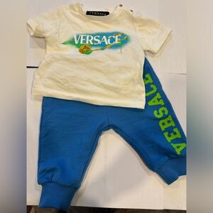 Versace White and Blue Baby Set